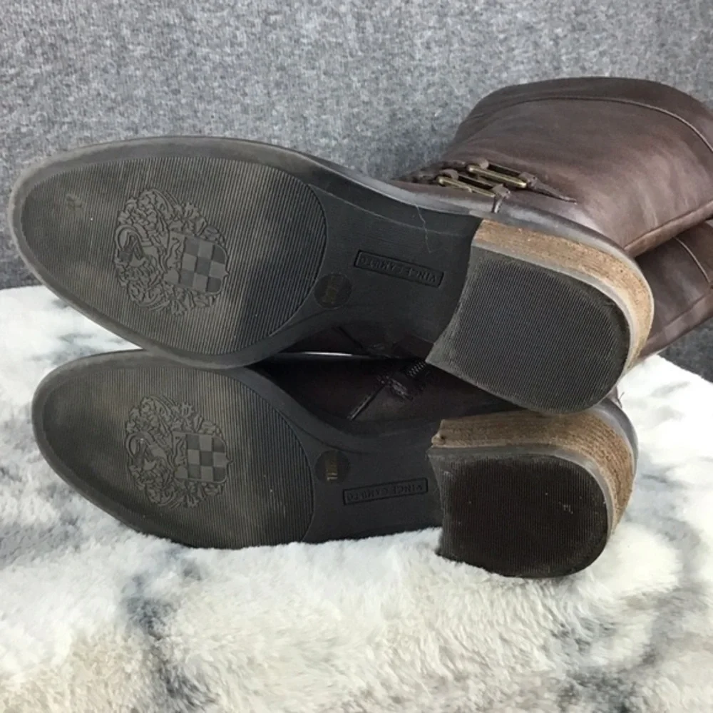 Vince Camuto Brown Leather Knee-High Boots Size 7.5‎